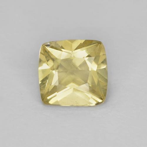 Berilo amarelo quente Natural 0.45ct, Almofada cortada, VS