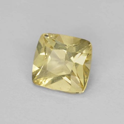 Berilo amarelo quente Natural 0.45ct, Almofada cortada, VS