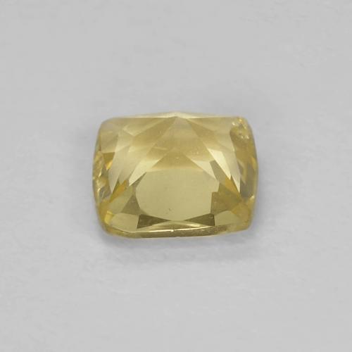 Berilo amarelo quente Natural 0.45ct, Almofada cortada, VS