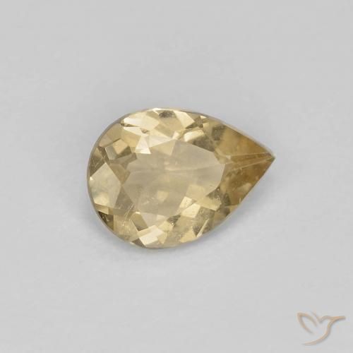 0.54ct Natural Dourado Berilo, Formato de pêra, VS
