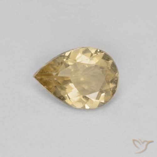 Berilo Dourado Natural 0.54ct, Formato de pêra, VS