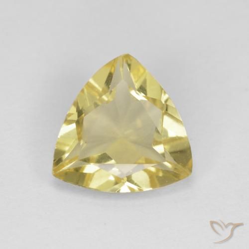 1.20ct Natural Luz amarela Berilo, Trilhão, VVS-VS