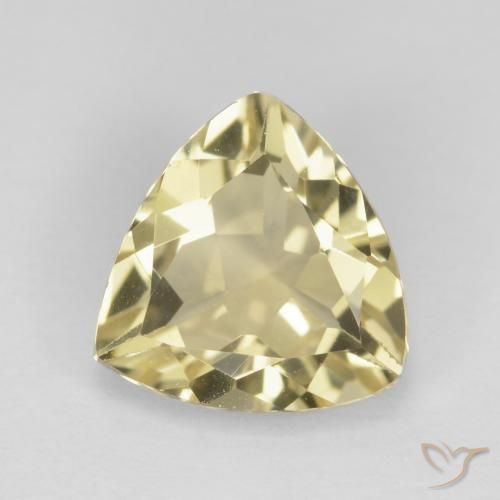 1.87ct Natural amarelo médio Berilo, Trilhão, VVS-VS