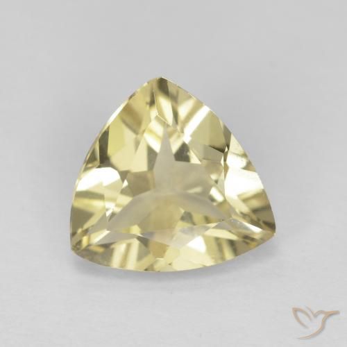 1.31ct Natural Amarelo esverdeado Berilo, Trilhão, VVS-VS