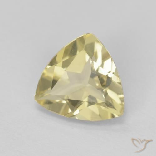 Berilo Amarelo esverdeado Natural 1.31ct, Trilhão, VVS-VS