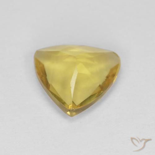 Berilo amarelo real Natural 0.85ct, Trilhão, VVS-VS