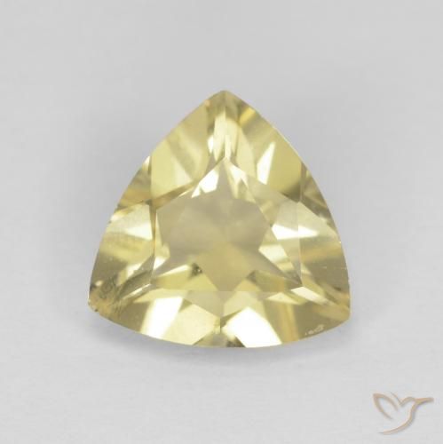 1.30ct Natural Luz amarela Berilo, Trilhão, VVS-VS