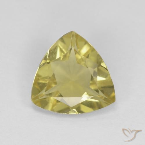 1.25ct Natural amarelo médio Berilo, Trilhão, VVS-VS