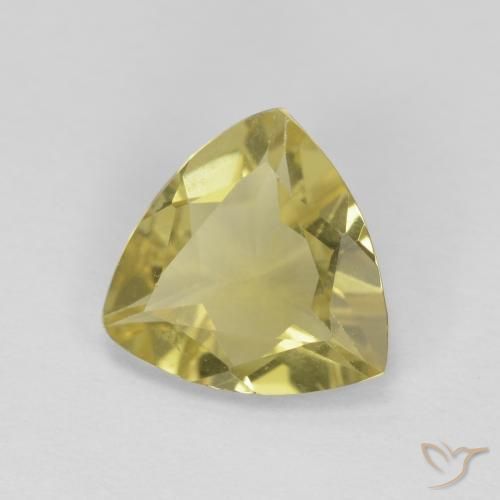Berilo amarelo médio Natural 1.25ct, Trilhão, VVS-VS