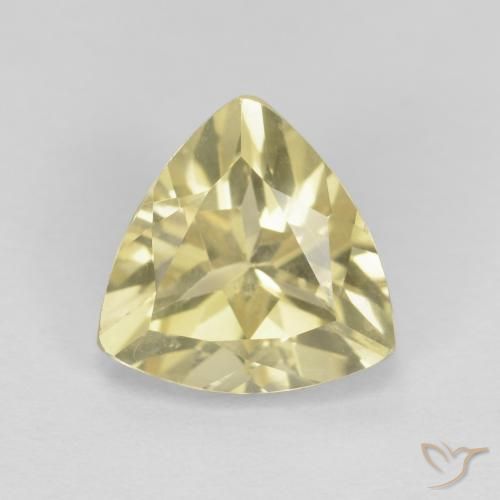 1.62ct Natural Medium Light-Yellow Berilo, Trilhão, VVS-VS