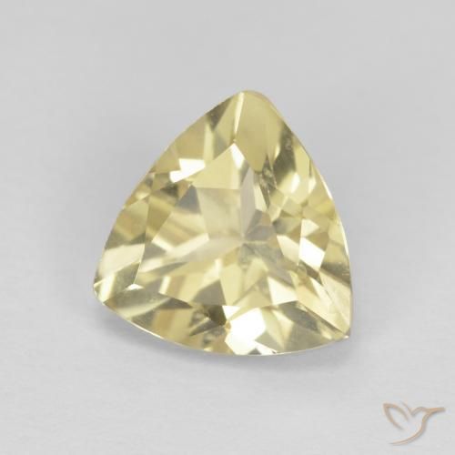 Berilo Medium Light-Yellow Natural 1.62ct, Trilhão, VVS-VS
