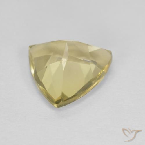 Berilo Medium Light-Yellow Natural 1.62ct, Trilhão, VVS-VS