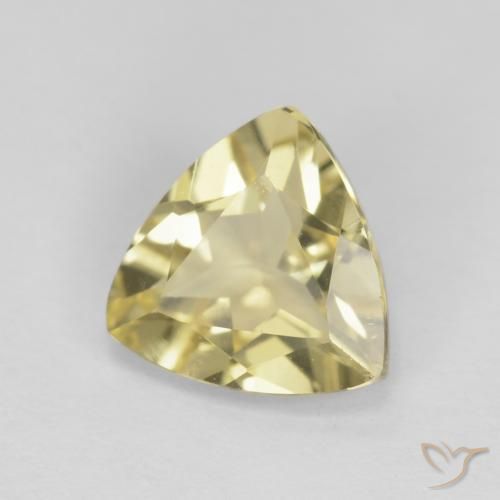 Berilo Medium Light-Yellow Natural 1.39ct, Trilhão, VVS-VS