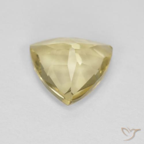 Berilo Medium Light-Yellow Natural 1.39ct, Trilhão, VVS-VS
