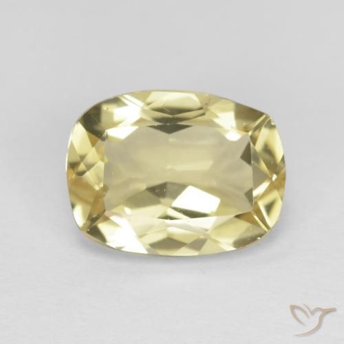 1.62ct Natural Amarelo claro Berilo, Almofada, VVS-VS