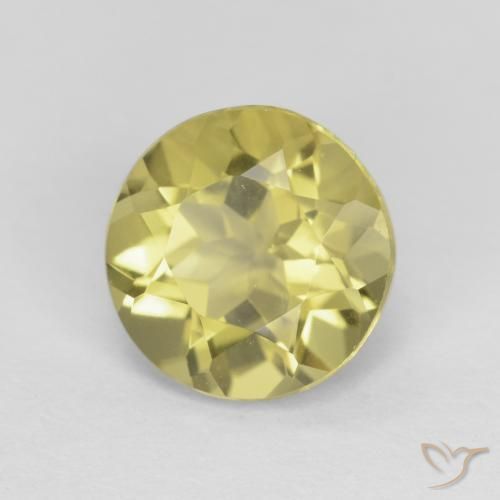 Berilo amarelo médio Natural 1.93ct, Redondo, VVS-VS