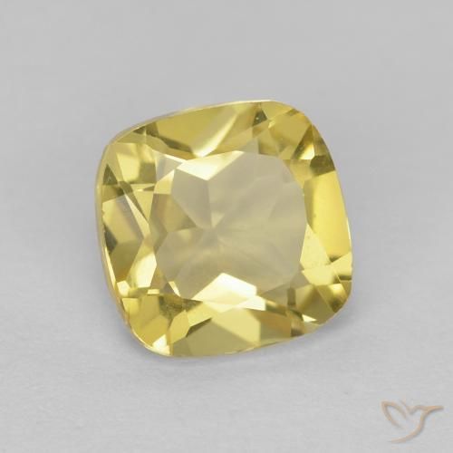Berilo Abelha amarela clara Natural 1.36ct, Almofada, VVS