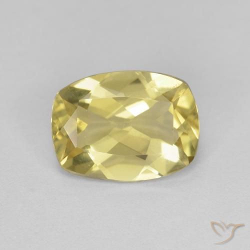 Berilo Amarelo Dourado Claro Natural 1.39ct, Almofada, VVS