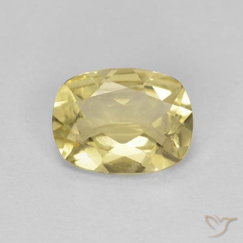 1.12ct Natural amarelo quente Berilo, Almofada, VVS