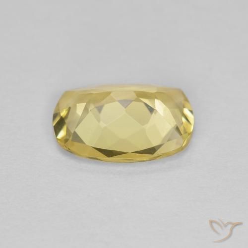Berilo amarelo quente Natural 1.12ct, Almofada, VVS