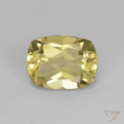 1.22ct Natural Luz amarela Berilo, Almofada, VVS
