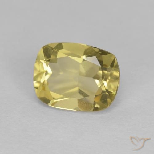 Berilo Luz amarela Natural 1.22ct, Almofada, VVS