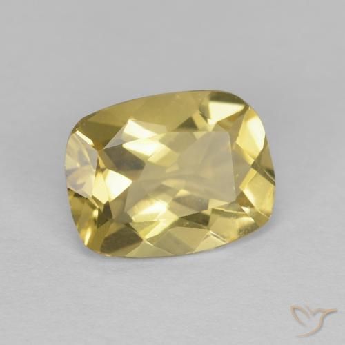 Berilo Amarelo Dourado Claro Natural 1.60ct, Almofada, VVS