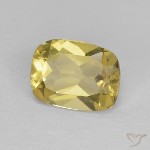 Berilo Amarelo Dourado Claro Natural 1.30ct, Almofada, VVS