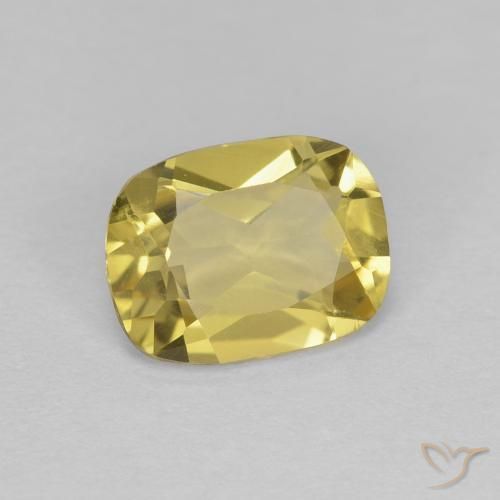 Berilo Amarelo Dourado Claro Natural 1.06ct, Almofada, VVS
