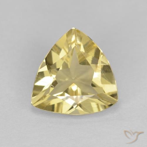 1.34ct Natural Luz amarela Berilo, Trilhão, VVS, Photo A