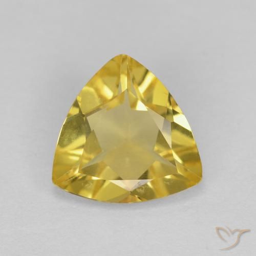 1.18ct Natural amarelo médio Berilo, Trilhão, VVS