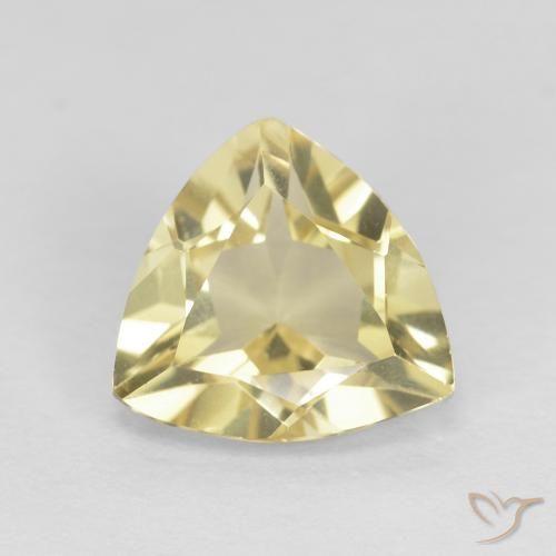 1.45ct Natural Amarelo Dijon muito claro Berilo, Trilhão, VVS