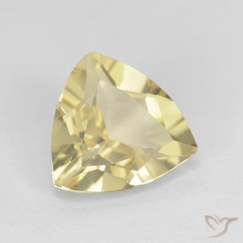 Berilo Amarelo Dijon muito claro Natural 1.45ct, Trilhão, VVS