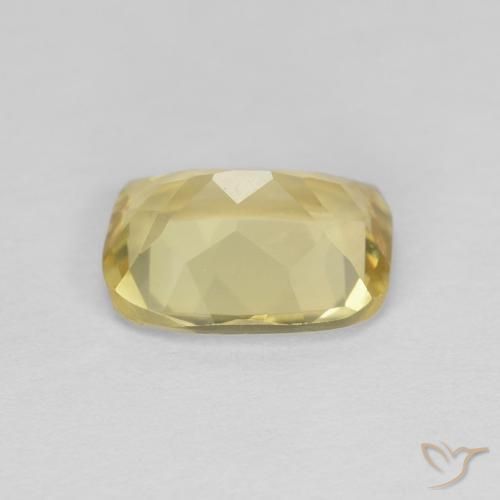 Berilo Amarelo Terroso Claro Natural 1.56ct, Almofada, VVS-VS