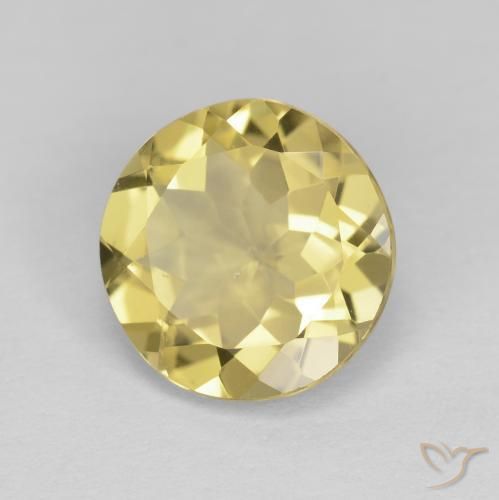 Berilo amarelo médio Natural 2.20ct, Redondo, VVS-VS