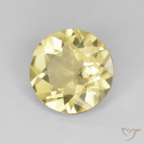 Berilo Amarelo Terroso Claro Natural 1.98ct, Redondo, VVS-VS