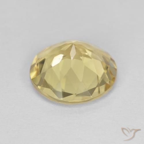 Berilo Amarelo Terroso Claro Natural 1.98ct, Redondo, VVS-VS