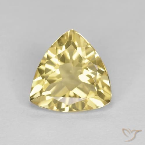1.83ct Natural Amarelo claro Berilo, Trilhão, VVS
