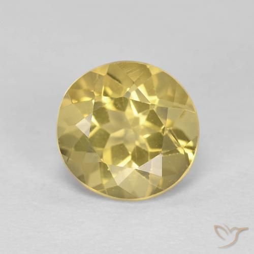 1.93ct Natural amarelo rico Berilo, Redondo, VS