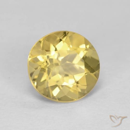 Berilo amarelo rico Natural 1.93ct, Redondo, VS