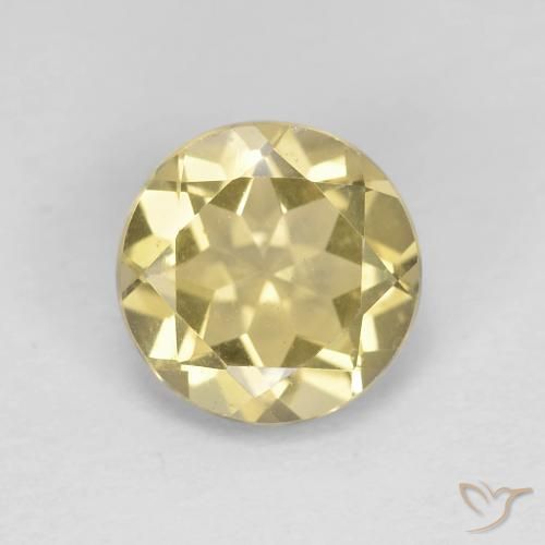 1.74ct Natural Amarelo Terroso Berilo, Redondo, VS