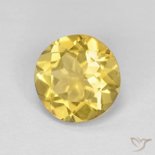 Berilo Mel amarelo Natural 1.59ct, Redondo, VS