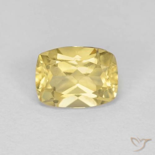 0.90ct Natural Amarelo Terroso Claro Berilo, Almofada, VS