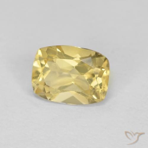 Berilo Amarelo Terroso Claro Natural 0.90ct, Almofada, VS