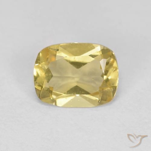 1.11ct Natural Amarelo claro Berilo, Almofada, VS