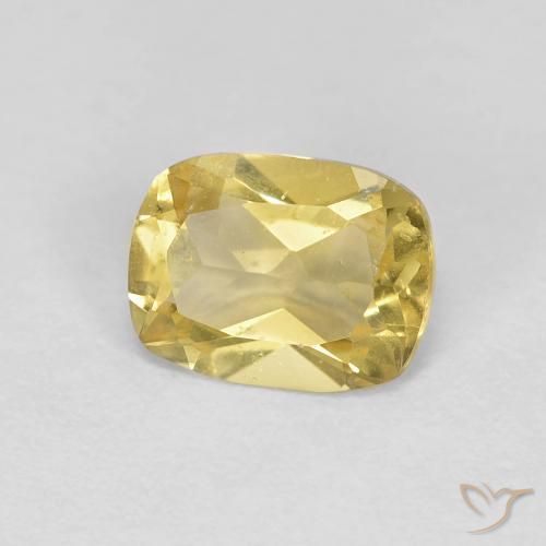 Berilo Amarelo claro Natural 1.11ct, Almofada, VS