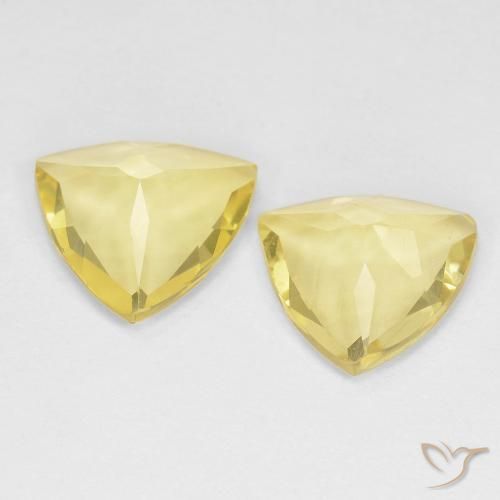 Pedras preciosas de Berilo amarelo médio natural de 2.16 ct, Trilhão, VVS