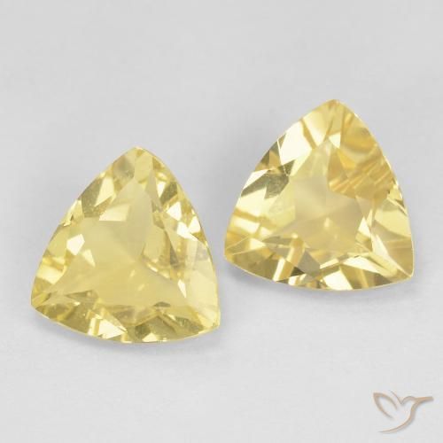 2.67ctw Natural Amarelo Dijon Berilo, Trilhão, VVS