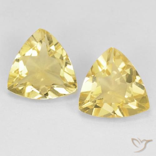 Pedras preciosas de Berilo Amarelo Dijon natural de 2.67 ct, Trilhão, VVS