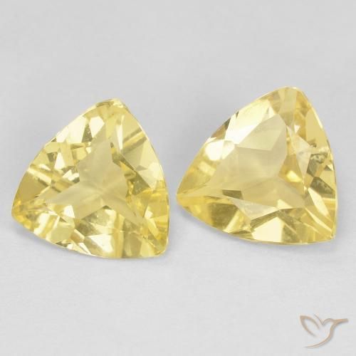 Pedras preciosas de Berilo Amarelo Terroso natural de 2.31 ct, Trilhão, VVS